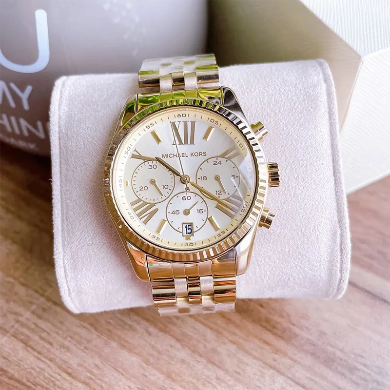 Michael Kors Lexington Gold-Tone Ladies Watch- MK5556